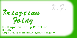 krisztian foldy business card