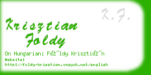 krisztian foldy business card